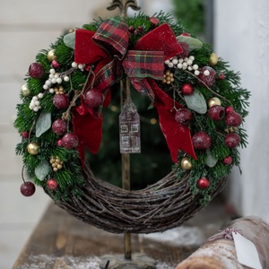 Adventi kopogtató , koszorú, Karácsony, Adventi díszek, Adventi koszorú, Virágkötés, MESKA