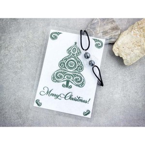 Merry Christmas hematit angyal karkötő - Meska.hu