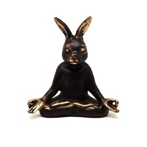 Réz figura meditáló nyúl óarany 9,5x9cm, Otthon & Életmód, Dekoráció, Dísztárgy, , MESKA