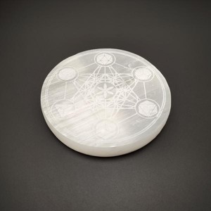 Szelenit korong metatron geometriai 10cm - Meska.hu