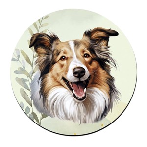 Vidám skót juhászkutya portré mintás bögre alátét - Meska.hu