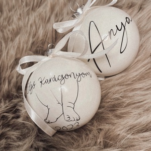 Karácsonyfadísz - üveggömb - Meska.hu