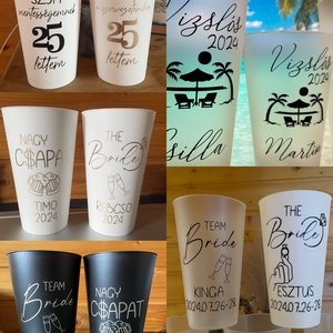 Egyedi, Többször haszn. pohár 500ml - otthon & életmód - konyhafelszerelés, tálalás - tálalás - pohár - Meska.hu