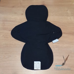 40cm szülés utáni mosható betét fekete - szépségápolás - intim higiénia - intimbetét - Meska.hu