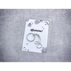 Köszönöm egyszerű nyuszi medálos kulcstartó, Táska & Tok, Kulcstartó & Táskadísz, Kulcstartó, , MESKA