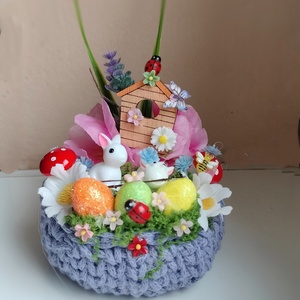 Húsvéti asztaldísz, Ünnepi díszek, dekorációk, Húsvéti díszek és dekorációk, Húsvéti virágos díszek, , MESKA