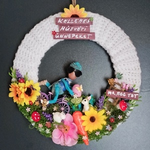 Mr. Egg Tat világa kopogtatón, Ünnepi díszek, dekorációk, Húsvéti díszek és dekorációk, Húsvéti ajtódísz, kopogtató, Mindenmás, MESKA