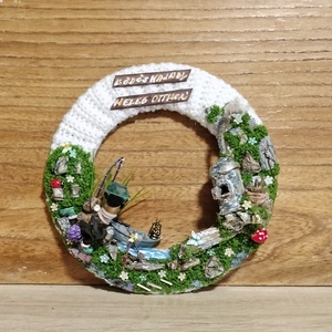 Ködös hajnal, meleg otthon, Otthon & Életmód, Dekoráció, Ajtó- és ablak dekoráció, Ajtódísz & Kopogtató, Horgolás, Mindenmás, MESKA