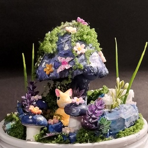 Kék alkony , nyuszi álom - otthon & életmód - dekoráció - asztal és polc dekoráció - asztaldísz - Meska.hu