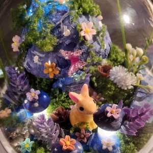 Kék alkony , nyuszi álom - otthon & életmód - dekoráció - asztal és polc dekoráció - asztaldísz - Meska.hu