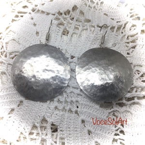 Ezüst Telihold Fülbevaló - ékszer - fülbevaló - lógós kerek fülbevaló - Meska.hu