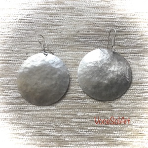 Ezüst Telihold Fülbevaló - ékszer - fülbevaló - lógós kerek fülbevaló - Meska.hu