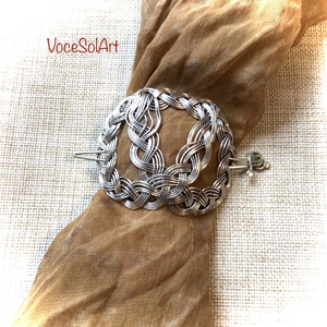 Ezüstfonódás  Kontydísz- Hajcsat - ruha & divat - hajdísz & hajcsat - hajcsat & hajtű - Meska.hu