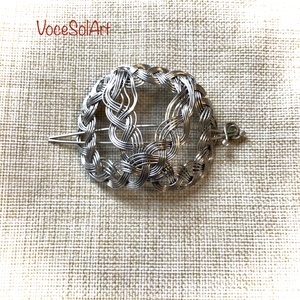 Ezüstfonódás  Kontydísz- Hajcsat - ruha & divat - hajdísz & hajcsat - hajcsat & hajtű - Meska.hu