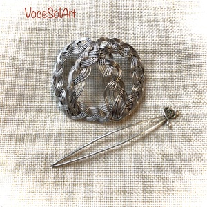 Ezüstfonódás  Kontydísz- Hajcsat - ruha & divat - hajdísz & hajcsat - hajcsat & hajtű - Meska.hu