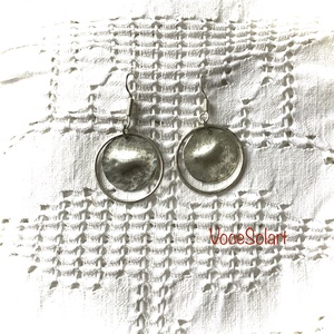 Kör közepén Fülbevaló - ékszer - fülbevaló - lógós kerek fülbevaló - Meska.hu