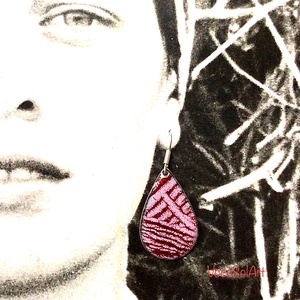 Bíborka  tűzzománc Fülbevaló - ékszer - fülbevaló - lógó csepp fülbevaló - Meska.hu