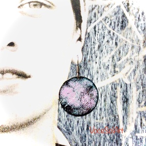 Csillagpor - Kör  Tűzzománc Fülbevaló - ékszer - fülbevaló - lógós kerek fülbevaló - Meska.hu