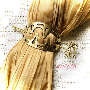 Szezám- Sárgaréz   Hajcsat - ruha & divat - hajdísz & hajcsat - hajcsat & hajtű - Meska.hu