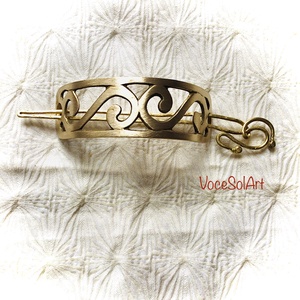 Hullámok-Sárgaréz   Hajcsat - ruha & divat - hajdísz & hajcsat - hajcsat & hajtű - Meska.hu