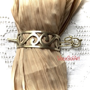 Hullámok-Sárgaréz   Hajcsat - ruha & divat - hajdísz & hajcsat - hajcsat & hajtű - Meska.hu