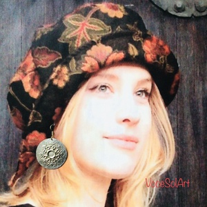 Csillag-Kerek Fülbevaló - ékszer - fülbevaló - lógós kerek fülbevaló - Meska.hu