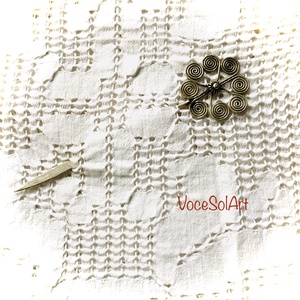 Napraforgó-ezüstözött réz Hajtű - esküvő - hajdísz - kontydísz & hajdísz - Meska.hu