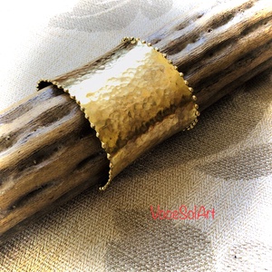 Rézgyöngy -sárgaréz karkötő - ékszer - karkötő - széles karkötő - Meska.hu