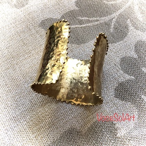 Rézgyöngy -sárgaréz karkötő - ékszer - karkötő - széles karkötő - Meska.hu