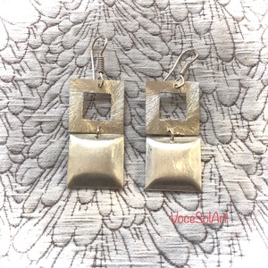 Nyitottság- Négyzet Fülbevaló - ékszer - fülbevaló - lógó fülbevaló - Meska.hu