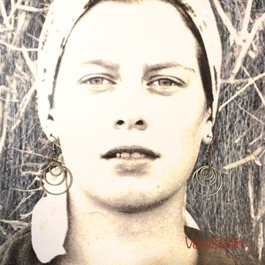 Körök -Ezüstözött Fülbevaló - ékszer - fülbevaló - lógós kerek fülbevaló - Meska.hu