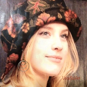 Körök -Ezüstözött Fülbevaló, Ékszer, Fülbevaló, Lógós kerek fülbevaló, Ötvös, Ékszerkészítés, MESKA