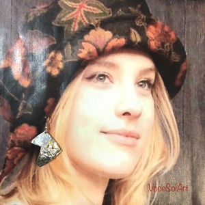 Fényes csillag-Fülbevaló, Ékszer, Fülbevaló, Lógó fülbevaló, Ötvös, MESKA