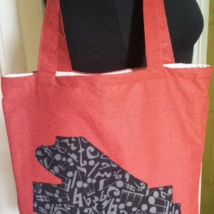 Bevásárló, vagy kottatartó táska - táska & tok - bevásárlás & shopper táska - shopper, textiltáska, szatyor - Meska.hu