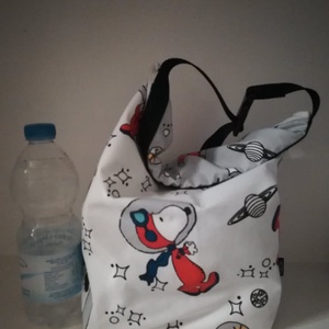 Uzsonnás táska snoopy - táska & tok - uzsonna- & ebéd tartó - ebéd tasak, doboz - Meska.hu