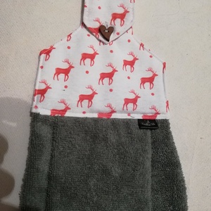 Piros rénszarvasok........ konyhai törlő, Otthon & Életmód, Konyhafelszerelés, tálalás, Konyhai textil, Konyharuha & Törlőkendő, Varrás, MESKA