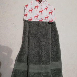 Piros rénszarvasok........ konyhai törlő - otthon & életmód - konyhafelszerelés, tálalás - konyhai textil - konyharuha & törlőkendő - Meska.hu