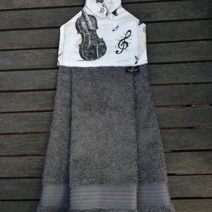 Hangszerek és hangjegyek....... konyhai törlő - otthon & életmód - konyhafelszerelés, tálalás - konyhai textil - konyharuha & törlőkendő - Meska.hu