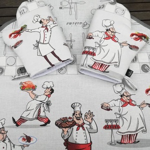 Kötény szett, francia szakácsok.... - otthon & életmód - konyhafelszerelés, tálalás - konyhai textil - kötény - Meska.hu