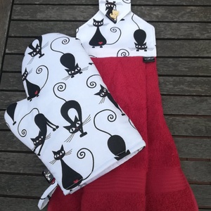 Cicapózok......  konyhai kéztörlő szett, Otthon & Életmód, Konyhafelszerelés, tálalás, Konyhai textil, Konyharuha & Törlőkendő, Varrás, MESKA