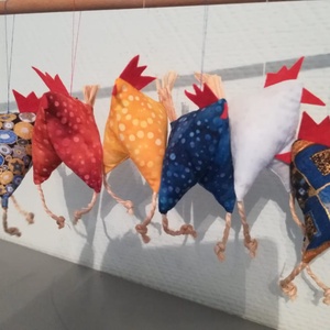 Tyúkocskák, húsvéti dekoráció - otthon & életmód - dekoráció - ajtó- és ablak dekoráció - ajtódísz & kopogtató - Meska.hu