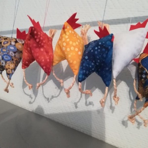 Tyúkocskák, húsvéti dekoráció - otthon & életmód - dekoráció - fali és függő dekoráció - függődísz - Meska.hu