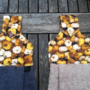Tökös kis konyhai kéztörlő  - otthon & életmód - konyhafelszerelés, tálalás - konyhai textil - konyharuha & törlőkendő - Meska.hu