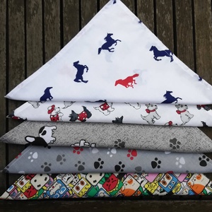 5 db textil szalvéta, lovak, kutyák, robotok, Otthon & Életmód, Konyhafelszerelés, tálalás, Konyhai textil, Szalvéta, Varrás, MESKA