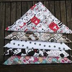 5 db textil szalvéta, cicák, , Otthon & Életmód, Konyhafelszerelés, tálalás, Konyhai textil, Szalvéta, Varrás, MESKA