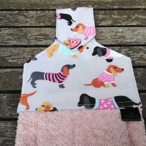 Fázós tacskók....konyhai kéztörlő, Otthon & Életmód, Konyhafelszerelés, tálalás, Konyhai textil, Konyharuha & Törlőkendő, Varrás, MESKA