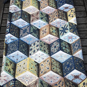 Kenyeres zsák PUL béléssel, 3D-s négyzetek - táska & tok - bevásárlás & shopper táska - kenyeres zsák - Meska.hu