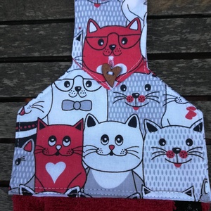 Jó fejek a cica fejek......  konyhai kéztörlő szett - otthon & életmód - konyhafelszerelés, tálalás - konyhai textil - konyharuha & törlőkendő - Meska.hu