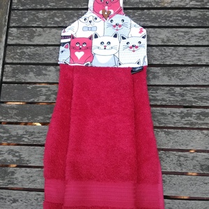 Jó fejek a cicafejek...... konyhai törlő - otthon & életmód - konyhafelszerelés, tálalás - konyhai textil - konyharuha & törlőkendő - Meska.hu