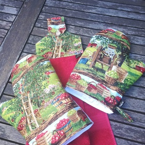 Almaszüret..... edényfogó kesztyű - otthon & életmód - konyhafelszerelés, tálalás - konyhai textil - edényfogó & edényfedő - Meska.hu